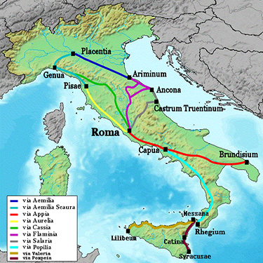 Le strade dell'Impero romano. argomento di storia per il I anno della Scuola Secondaria di I grado a cura della Prof.ssa Gabriella Rizzo | Homework & Muffin