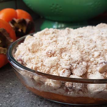 Crumble al kaki e nocciole, merenda dolce per gli studenti della Scuola Secondaria di I grado a cura di Gabriella Rizzo | Homework & Muffin