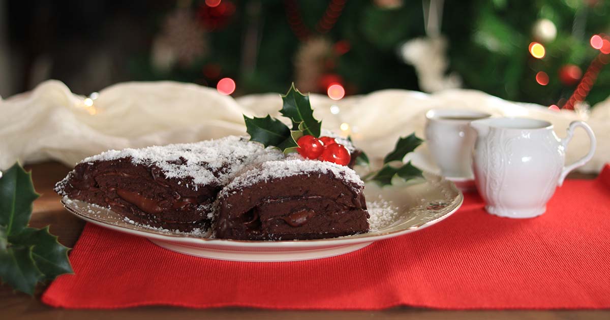 Tronchetto Di Natale Al Cocco.Tronchetto Di Natale Al Cacao E Cocco Homewrok Muffin