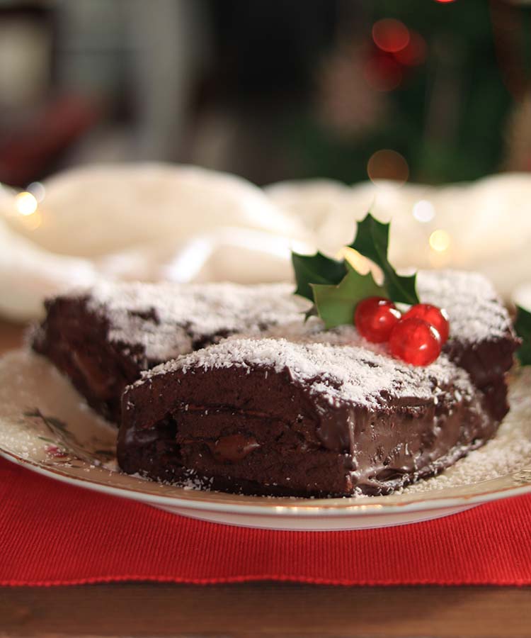 Tronchetto di Natale al cacao e cocco, ricetta dolce per festeggiare il Natale a cura di Gabriella Rizzo | Homework & Muffin