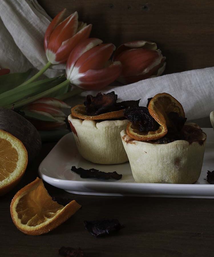 Tortino di barbabietole e arance, merenda salata proposta per il contest "Il viaggio dei Sapori" a cura di Gabriella Rizzo | Homework & Muffin