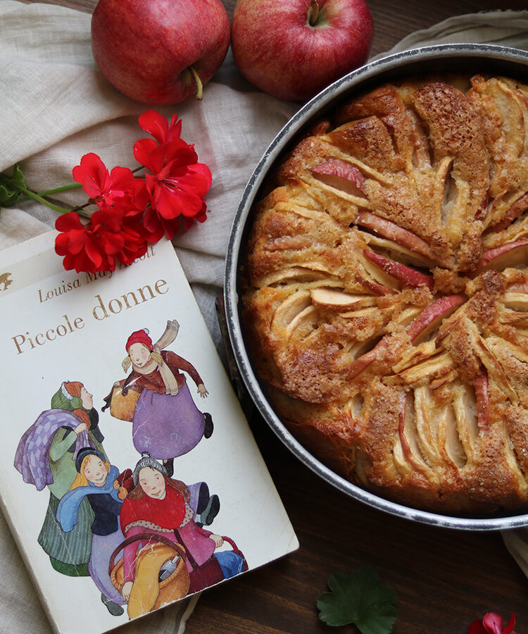 Torta di mele, ricetta per la rubrica #frameofbreak di settembre con un approfondimento sul romanzo Piccole donne di Louisa May Alcott a cura di Gabriella Rizzo | Homework & Muffin